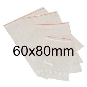 Druckverschlussbeutel 100 Stück - 80x60mm